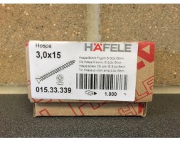 Screw c/sunk silver 3x15mm (Box of 1000)